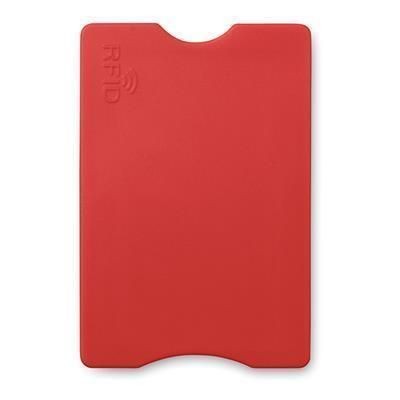 Branded Promotional PROTECTOR RFID CREDIT CARD PROTECTOR in Red Credit Card Holder From Concept Incentives.