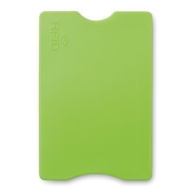 Branded Promotional PROTECTOR RFID CREDIT CARD PROTECTOR in Lime Credit Card Holder From Concept Incentives.