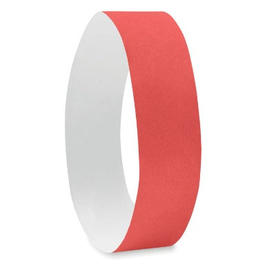 Branded Promotional ONE SHEET OF 10 WRISTBAND in Red Wrist Band From Concept Incentives.