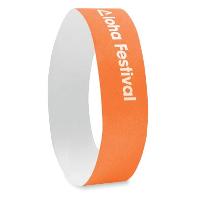 Branded Promotional ONE SHEET OF 10 WRISTBAND in Orange Wrist Band From Concept Incentives.