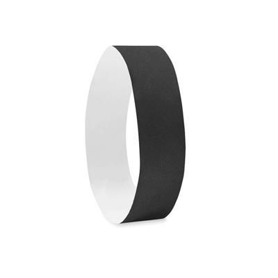 Branded Promotional ONE SHEET OF 10 WRISTBAND in Black Wrist Band From Concept Incentives.