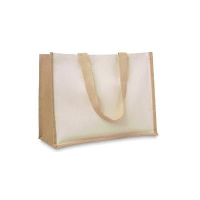 Branded Promotional JUTE AND CANVAS SHOPPER TOTE BAG Bag From Concept Incentives.