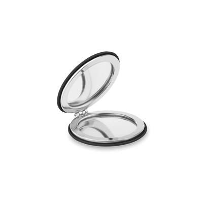 Branded Promotional ROUND PU MIRROR Mirror From Concept Incentives.