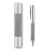 Branded Promotional METAL TWIST BALL PEN with Silver Chrome Finish & PU Detail Pen From Concept Incentives.