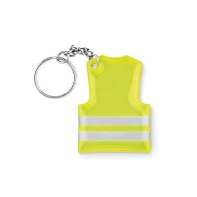 Branded Promotional REFLECTIVE PVC VEST KEYRING CHAIN Keyring From Concept Incentives.