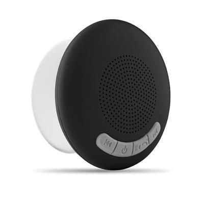 Branded Promotional BLUETOOTH SHOWER SPEAKER with Suction Holder in Black Speakers From Concept Incentives.