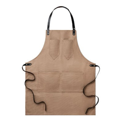 Branded Promotional APRON IN LEATHER in Brown Apron from Concept Incentives