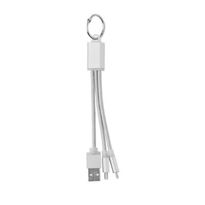 Branded Promotional KEYRING with 1a Micro USB & Type C Charger Cable Cable From Concept Incentives.