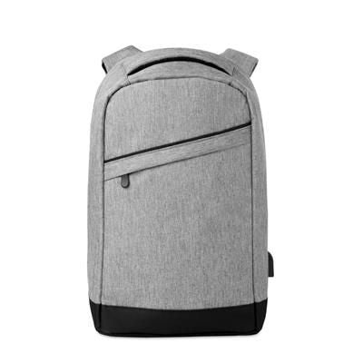 Branded Promotional 600D 2 TONE POLYESTER BACKPACK RUCKSACK with Padded Shoulder Strap with Main Internal Compartment Bag From Concept Incentives.