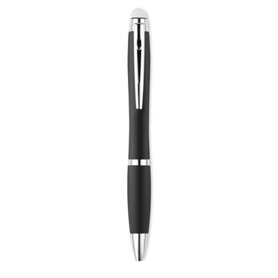 Branded Promotional PUSH BUTTON STYLUS BALL PEN in Aluminium Metal Pen From Concept Incentives.