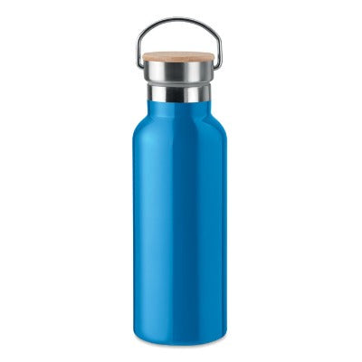 Branded Promotional DOUBLE WALL STAINLESS STEEL METAL INSULATING VACUUM FLASK 500 ML Travel Mug From Concept Incentives.
