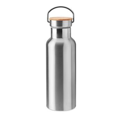 Branded Promotional DOUBLE WALL STAINLESS STEEL METAL INSULATING VACUUM FLASK 500 ML Travel Mug From Concept Incentives.
