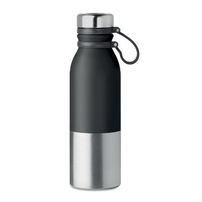 DOUBLE WALL STAINLESS STEEL METAL POWDER COATED FLASK with Silicon Grip for Easy Carry