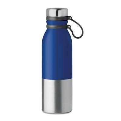 Branded Promotional DOUBLE WALL STAINLESS STEEL METAL POWDER COATED FLASK with Silicon Grip for Easy Carry Travel Mug From Concept Incentives.