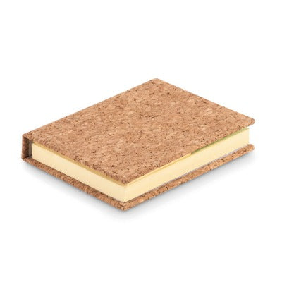 Branded Promotional CORK COVER STICKY NOTE-PADS Notebooks & Pads From Concept Incentives.