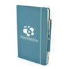Branded Promotional 2-IN-1 A5 MOLE NOTEBOOK & PEN in Cyan Jotter From Concept Incentives.