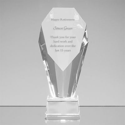 Branded Promotional CRYSTAL GLASS MOUNTED DIAMOND AWARD Award From Concept Incentives.