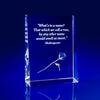 Branded Promotional CRYSTAL GLASS MOVING MESSAGES PAPERWEIGHT OR AWARD Award From Concept Incentives.