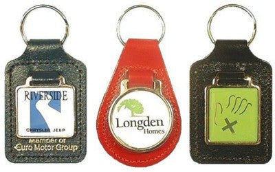 Branded Promotional MEDALLION KEYRING in Recycled Bonded Leather or Real Leather Keyring From Concept Incentives.