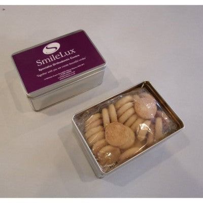 Branded Promotional MINI SHORTBREADS in Personalised Tin Biscuit Barrel From Concept Incentives.