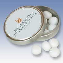 Branded Promotional SILVER MINTS TIN Mints From Concept Incentives.