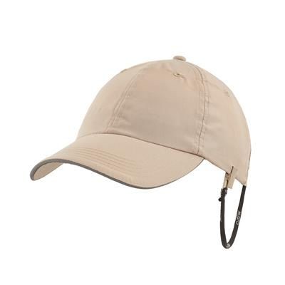 Branded Promotional MUSTO CORPORATE FAST DRY CAP in Light Stone Baseball Cap From Concept Incentives.
