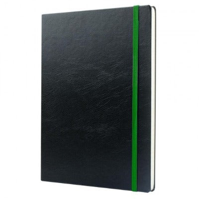Branded Promotional MYNO CLASSIC XL LEATHERTEX NOTE BOOK Notebook from Concept Incentives