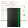 Branded Promotional MYNO BRANDHIDE A5 JOURNAL in Black and Green Jotter from Concept Incentives