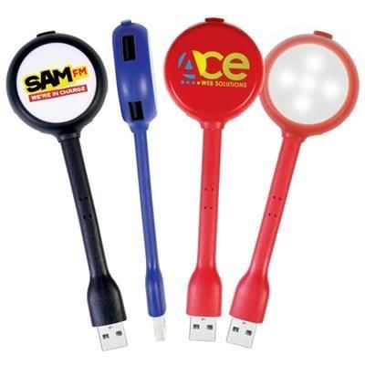 Branded Promotional LIGHT UP MULTI USB HUB Hub Port From Concept Incentives.