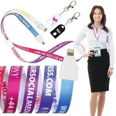 Branded Promotional FABRIC USB LANYARD CABLE Cable From Concept Incentives.