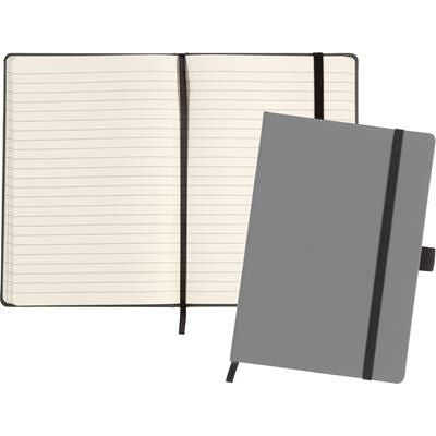 Branded Promotional LARKFIELD A5 SOFT FEEL NOTE BOOK in Grey Notebook from Concept Incentives