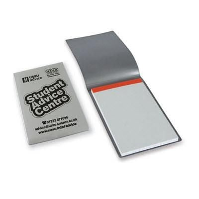Branded Promotional POCKET PAD in Durable Vinyl Cover Note Pad From Concept Incentives.