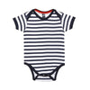 Branded Promotional SHORT SLEEVE SAILOR STRIPE BABY BODYSUIT Babywear From Concept Incentives.