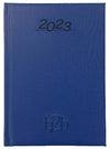 Branded Promotional NERO A5 PAGADAY DESK DIARY in Blue from Concept Incentives