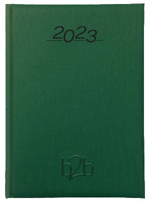 Branded Promotional NERO A5 PAGADAY DESK DIARY in Green from Concept Incentives