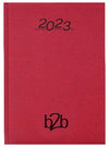 Branded Promotional NERO A5 PAGADAY DESK DIARY in Red from Concept Incentives