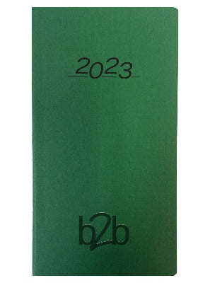 Branded Promotional NERO POCKET WEEK TO VIEW PORTRAIT POCKET DIARY in Green Diary From Concept Incentives.