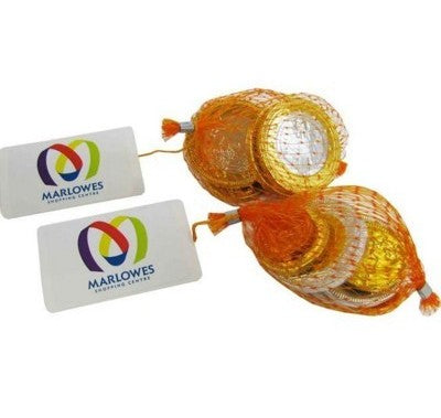 Branded Promotional CHOCOLATE COIN BAG Chocolate From Concept Incentives.