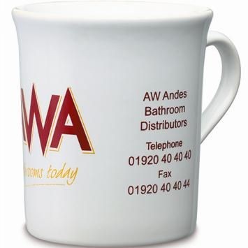 Branded Promotional NEWBURY CERAMIC POTTERY MUG in White Mug From Concept Incentives.