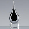 Branded Promotional 18CM HANDMADE CRYSTAL ONYX BLACK TEAR DROP AWARD Award From Concept Incentives.
