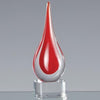 Branded Promotional 18CM HANDMADE CRYSTAL BRILLIANT RED TEAR DROP AWARD Award From Concept Incentives.