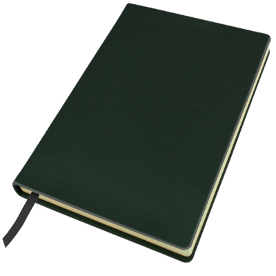 Branded Promotional A5 CASEBOUND POCKET NOTE BOOK in Green from Concept Incentives