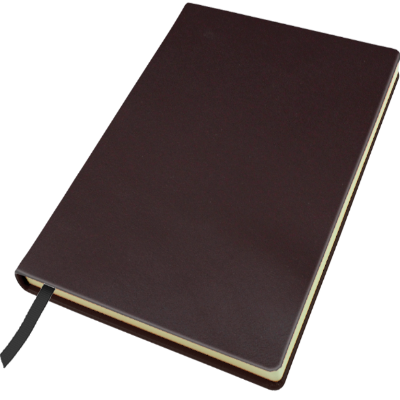 Branded Promotional A5 CASEBOUND POCKET NOTE BOOK in Brown from Concept Incentives