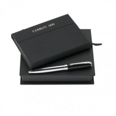 Branded Promotional CERRUTI 1881 PEN & NOTE BOOK SET Pen From Concept Incentives.