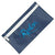 Branded Promotional NYLON PENCIL CASE in Navy Blue with White Zip Pencil Case From Concept Incentives.