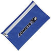 Branded Promotional NYLON PENCIL CASE in Royal Blue with White Zip Pencil Case From Concept Incentives.