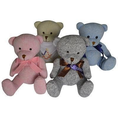 Branded Promotional 20CM NURSERY BEAR with Bow Soft Toy From Concept Incentives.