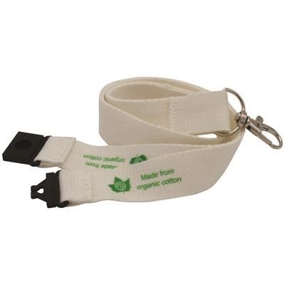 Branded Promotional 20MM ORGANIC COTTON LANYARD - UK STOCK Lanyard From Concept Incentives.