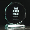 Branded Promotional JADE GREEN MEDIUM GLASS OCTAGON AWARD Award From Concept Incentives.