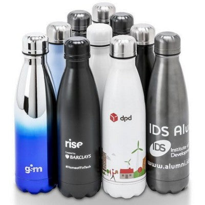 Branded Promotional OASIS BESPOKE THERMAL INSULATED STAINLESS STEEL METAL DRINK BOTTLE Sports Drink Bottle From Concept Incentives.